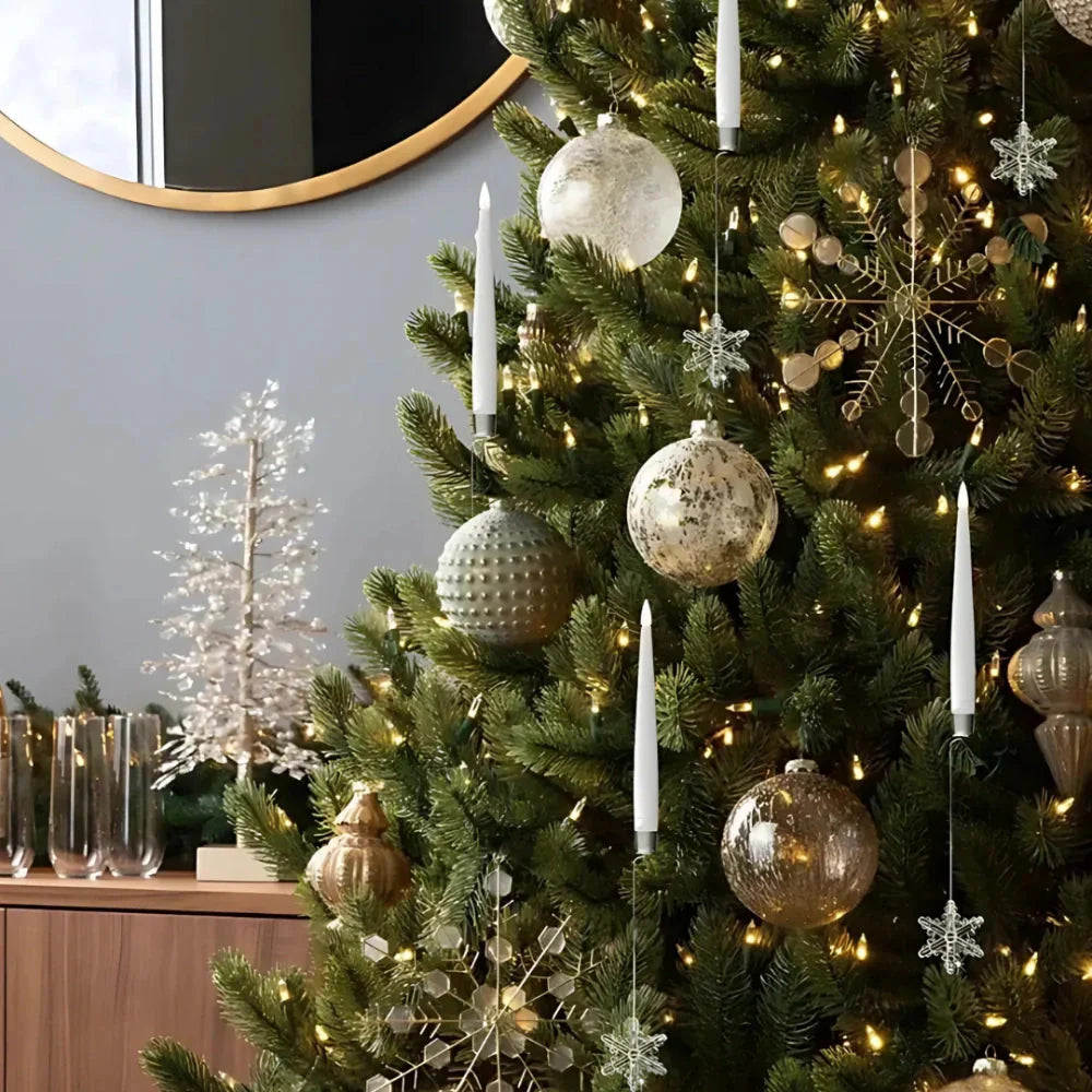 🎅🎄Christmas Sale 70% OFF 🎁Christmas Tree Led Candles with Clear Crystal Ball Hook💡