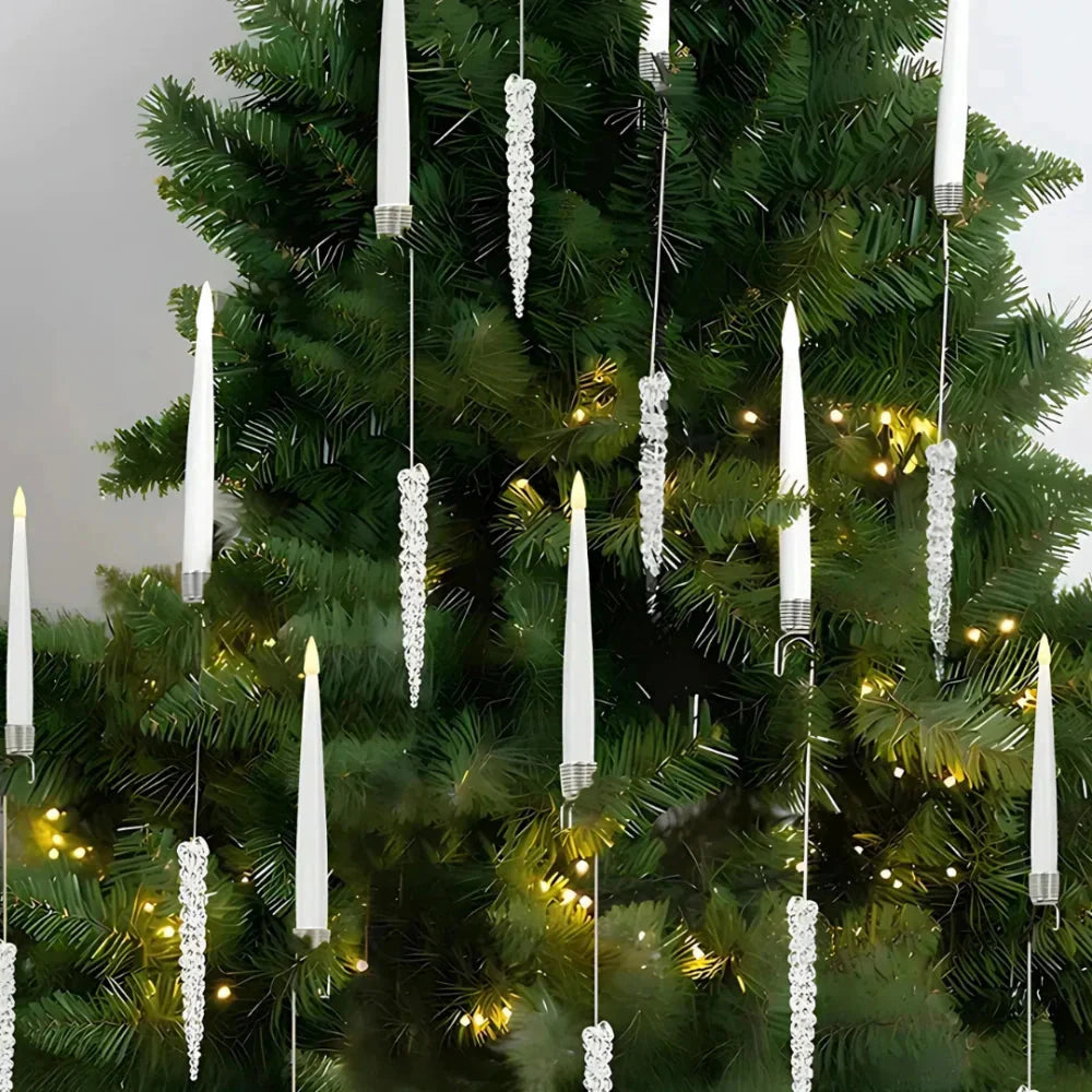 🎅🎄Christmas Sale 70% OFF 🎁Christmas Tree Led Candles with Clear Crystal Ball Hook💡