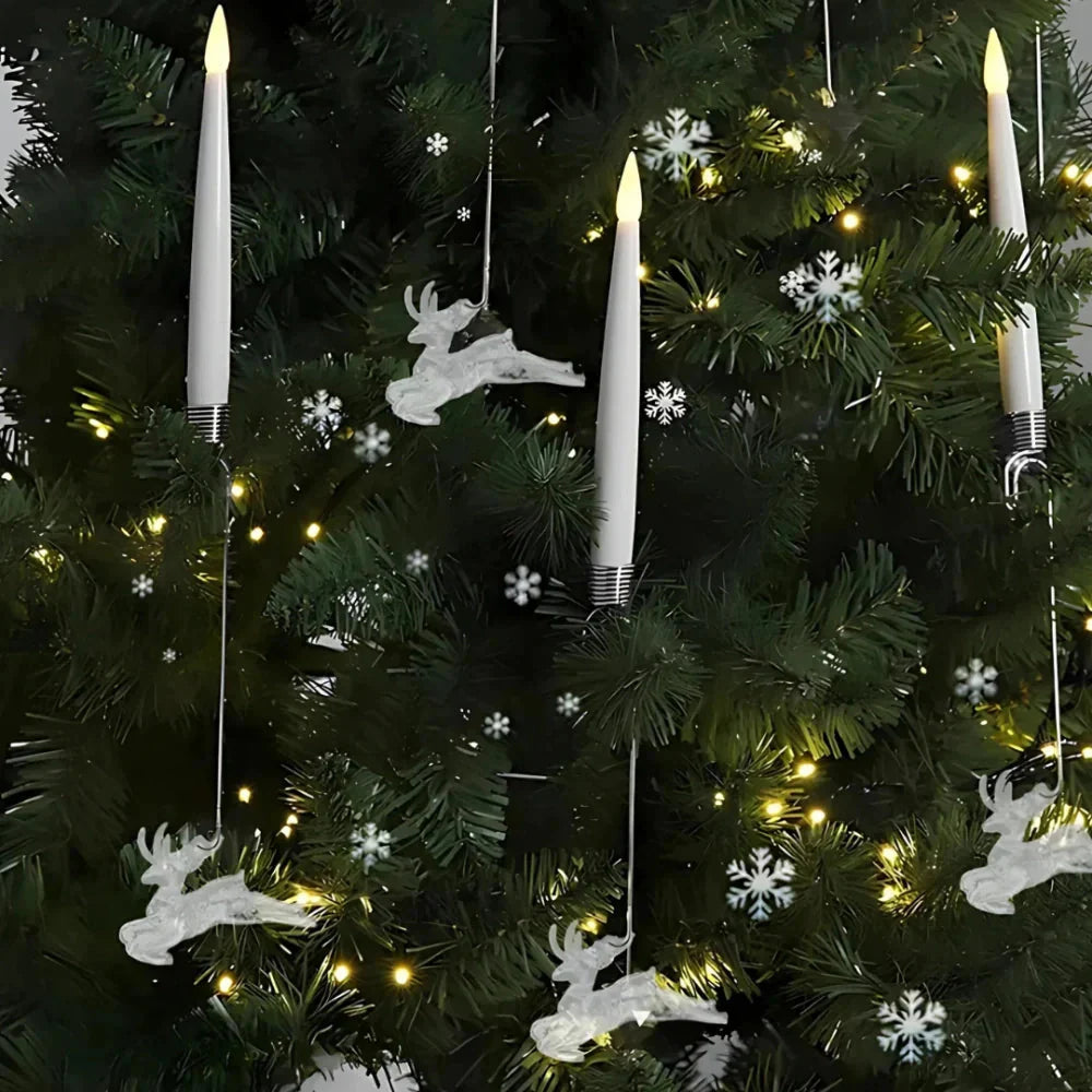 🎅🎄Christmas Sale 70% OFF 🎁Christmas Tree Led Candles with Clear Crystal Ball Hook💡