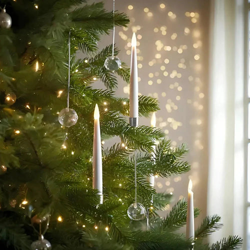 🎅🎄Christmas Sale 70% OFF 🎁Christmas Tree Led Candles with Clear Crystal Ball Hook💡