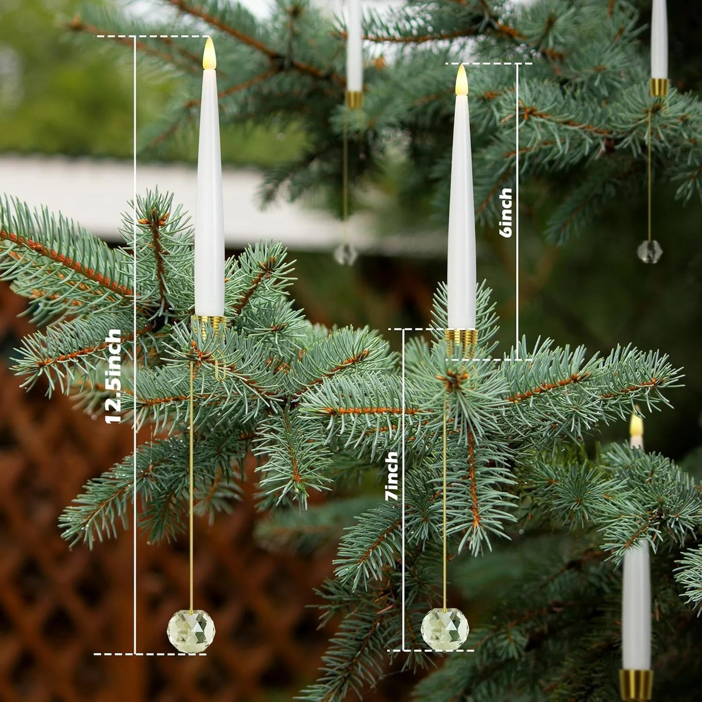 🎅🎄Christmas Sale 70% OFF 🎁Christmas Tree Led Candles with Clear Crystal Ball Hook💡