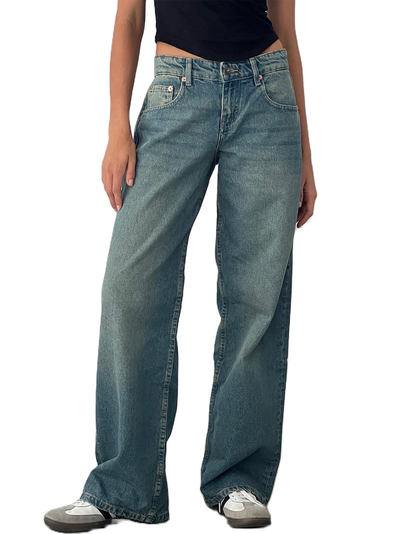 Low-rise Straight Jeans
