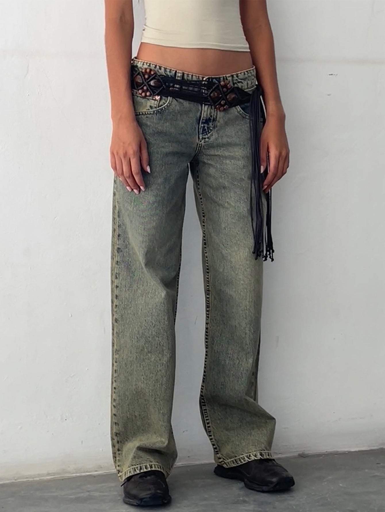 Low-rise Straight Jeans