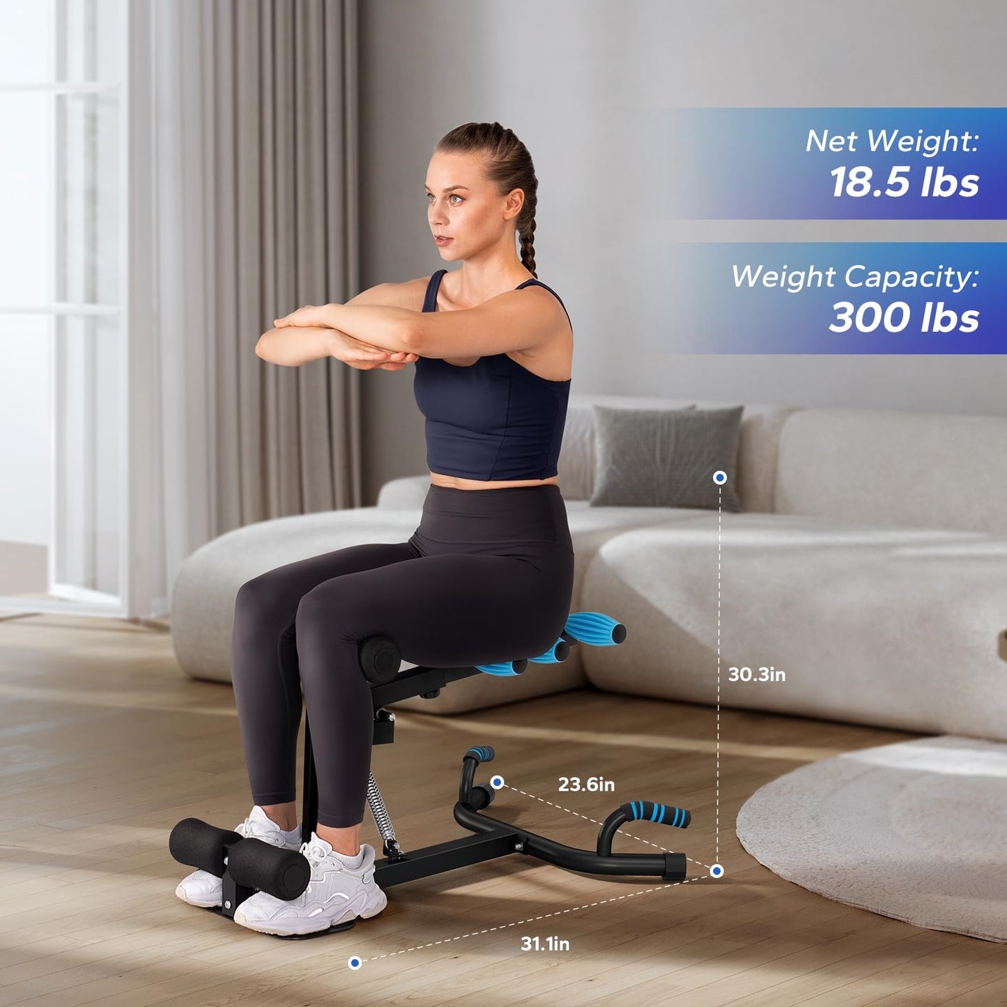💥LAST DAY SALE 50% OFF🎄Women's Squat Machine, Adjustable Glute Trainer
