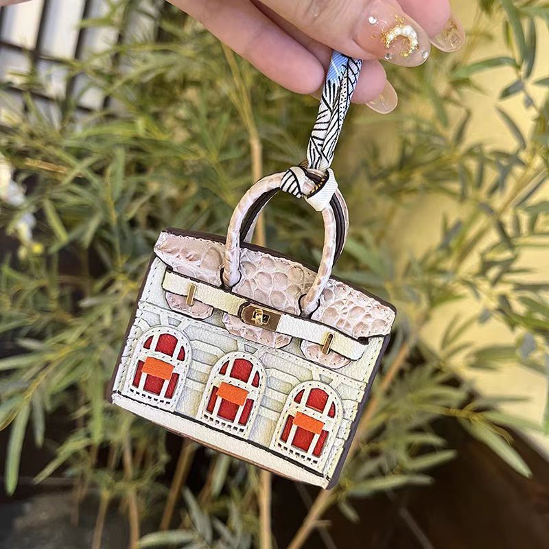 Cute Jewelry Pure Leather Headphone Bag