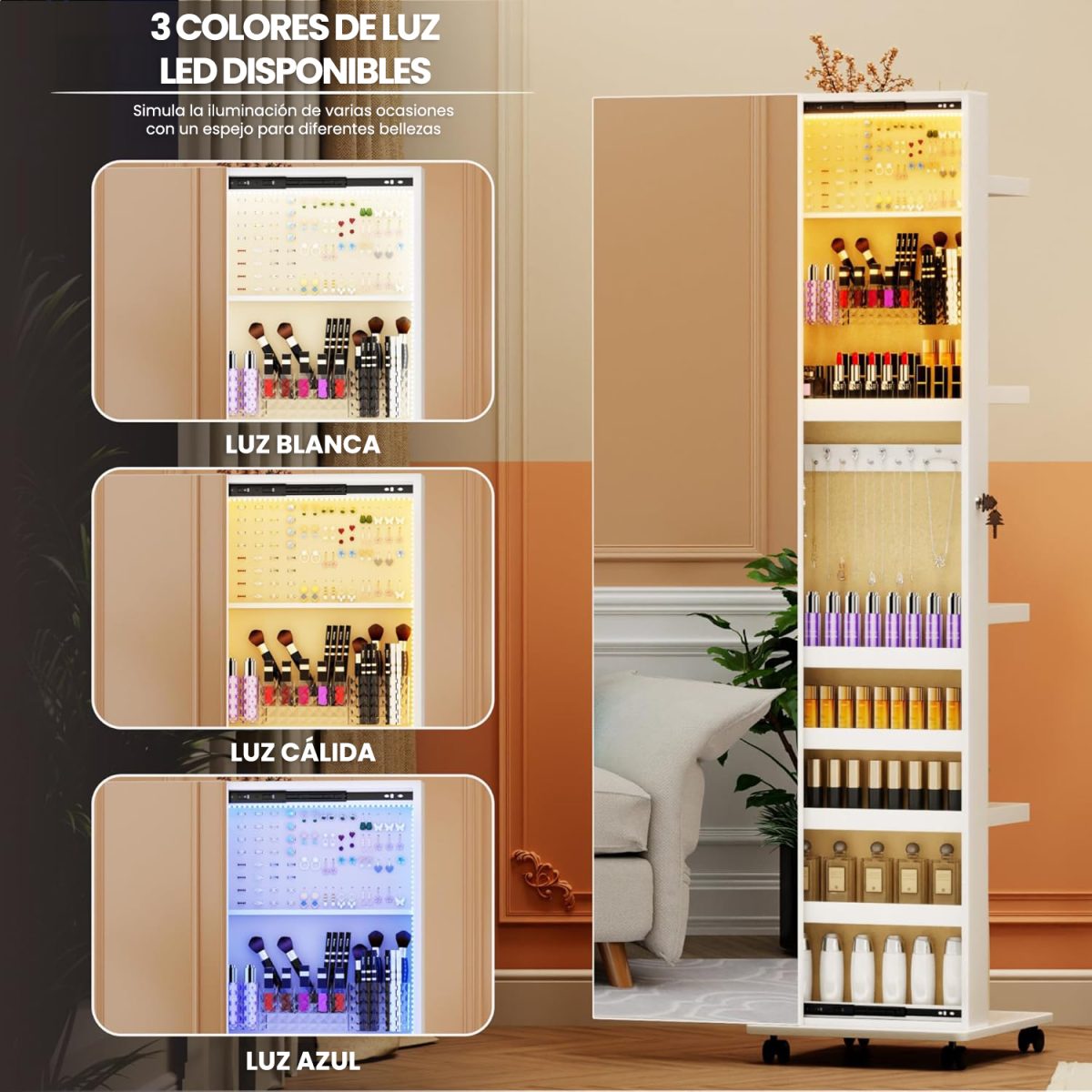 🎅🎄Christmas Sale 50% OFF 🎄Elva Beauty Rack Mirror✨