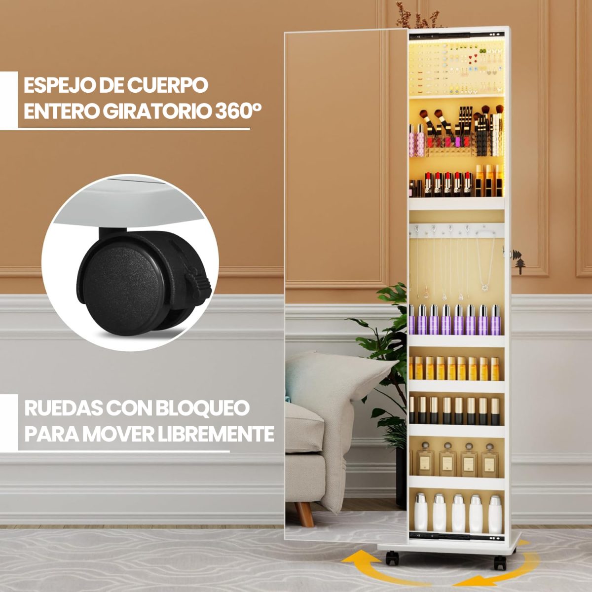 🎅🎄Christmas Sale 50% OFF 🎄Elva Beauty Rack Mirror✨