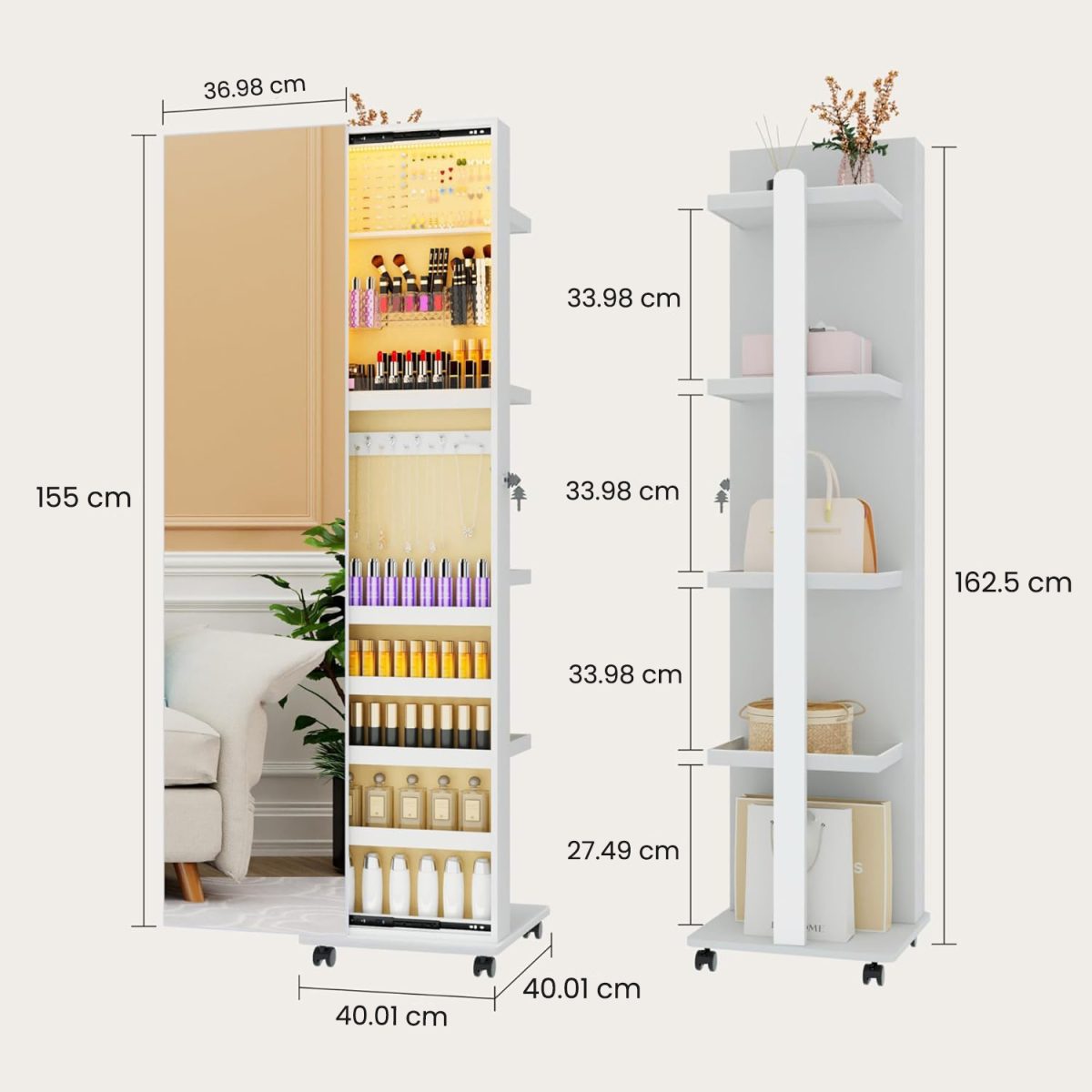 🎅🎄Christmas Sale 50% OFF 🎄Elva Beauty Rack Mirror✨