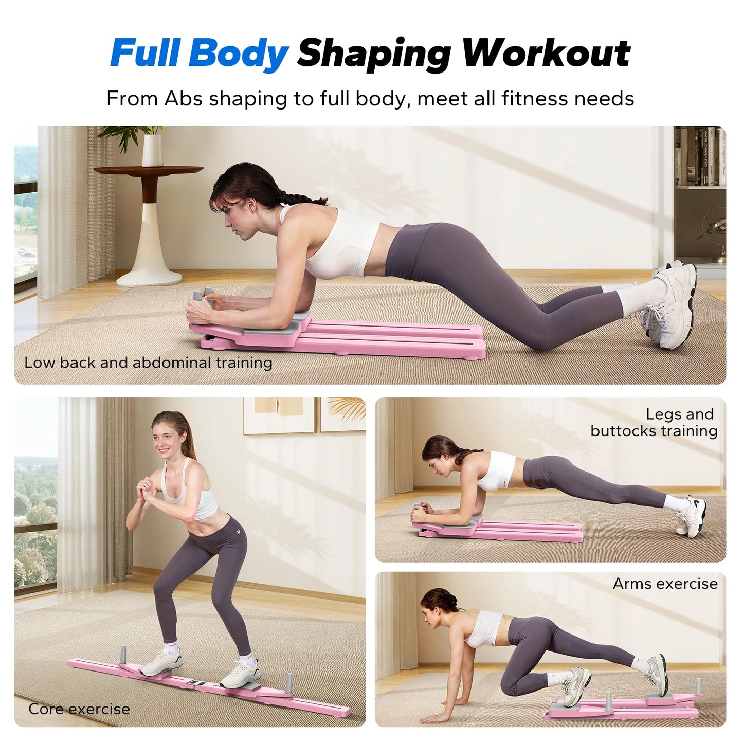 💥LAST DAY SALE 50% OFF🎄Multi-functional Adjustable Abdominal Exercise Board, Home Pilates Body Shaping Machine