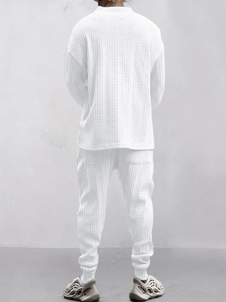 Men's Sports & Casual Stranded Jacquard Suit