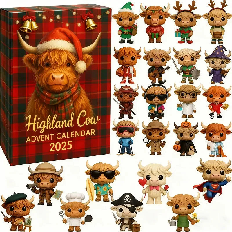 💥LAST DAY SALE 50% OFF🎄🐮Highland Cow Advent Calendar 2025