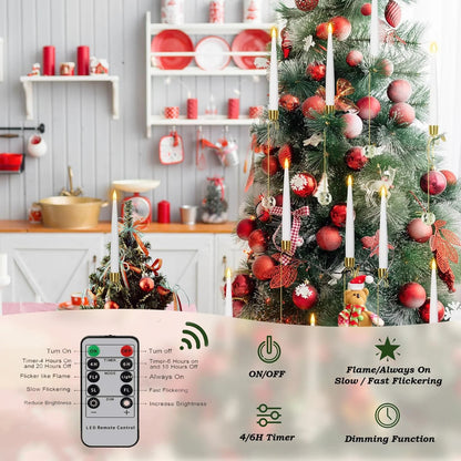 🎅🎄Christmas Sale 70% OFF 🎁Christmas Tree Led Candles with Clear Crystal Ball Hook💡