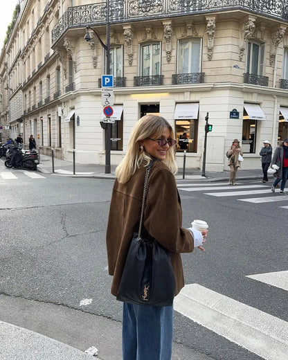🔥Christmas Sale🔥Eva Suede Trench Suit🎁Buy Any 2 Free Shipping