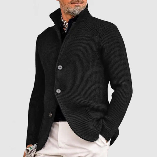 Veste élégante en tricot à revers pour homme (NEUF)