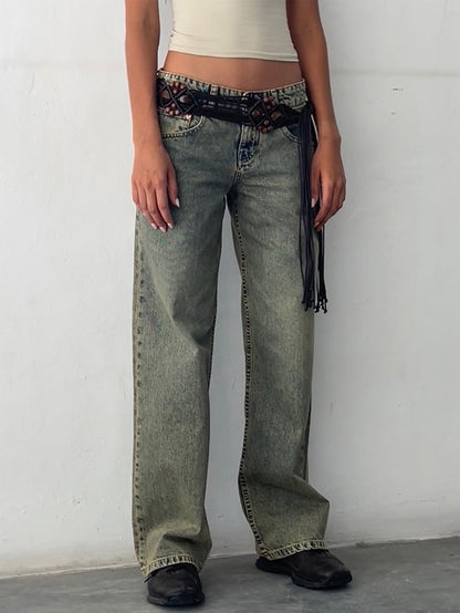 Low-rise Straight Jeans