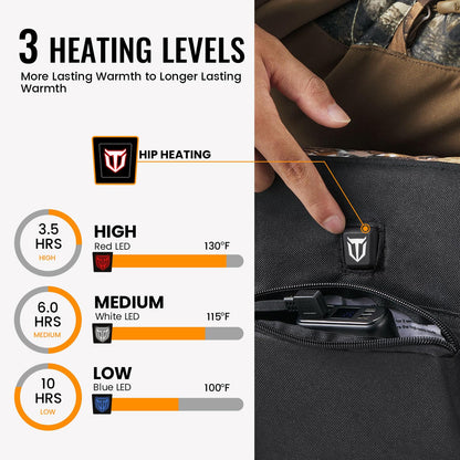 💥LAST DAY SALE 50% OFF🎄Heated Hunting Chair with Battery & Detachable Seat Cover