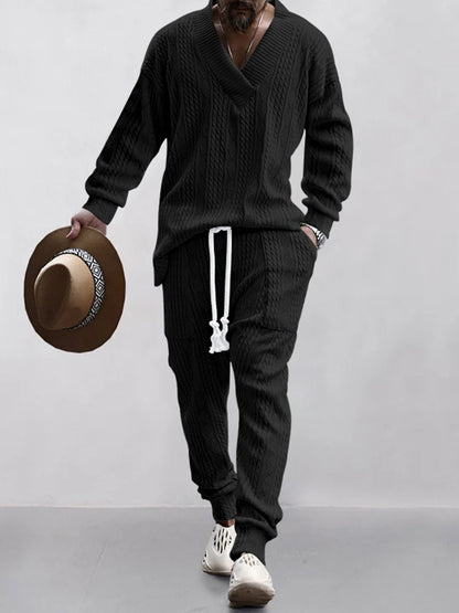 Men's Sports & Casual Stranded Jacquard Suit