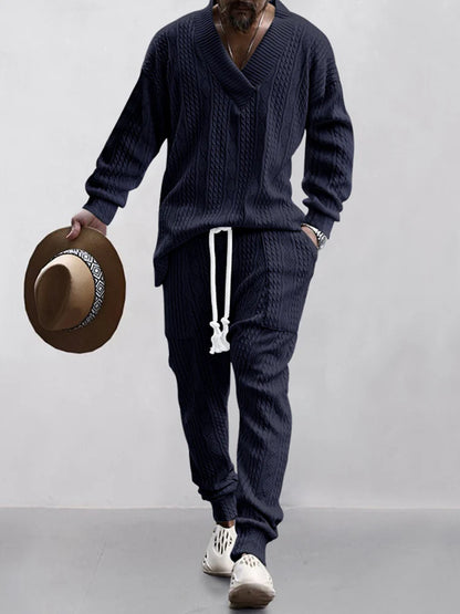Men's Sports & Casual Stranded Jacquard Suit